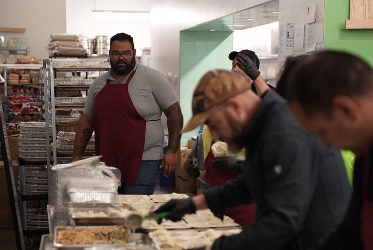 People making meals