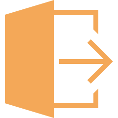 image of arrow pointing out of door