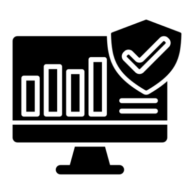 Graphic of a data screen on a computer.