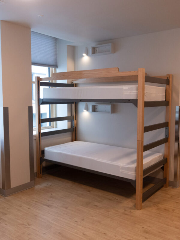 Image of beds in a behavioral health center.